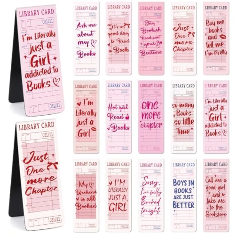 Vintage Magnetic Bookmarks Gifts - 30 Pcs Pink Library Card Bookmark for Women Girls Book Lovers Students Birthday Graduation G
Vintage Magnetic Bookmarks Gifts - 30 Pcs Pink Library Card Bookmark for Women Girls Book Lovers Students Birthday Graduation G
