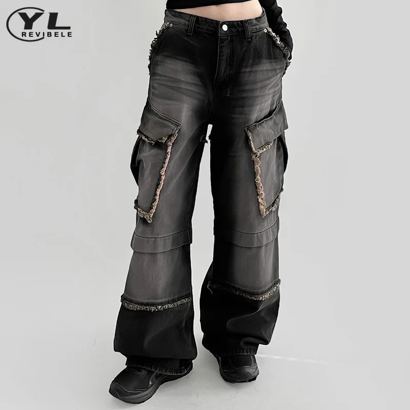 Big Pocket Wash Baggy Jeans Fashion Man Woman Patchwork Gradient Straight Denim Pants Punk High Street Wide Leg Trousers Unisex
Big Pocket Wash Baggy Jeans Fashion Man Woman Patchwork Gradient Straight Denim Pants Punk High Street Wide Leg Trousers Unisex