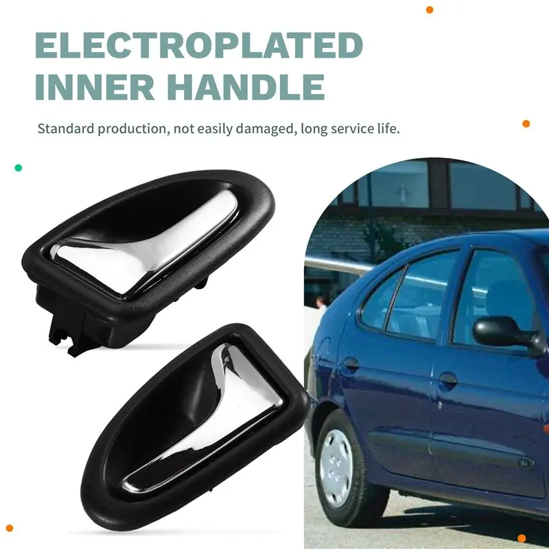 Chrome Front Rear Inner Door Handles Set Of 4Pcs For Clio Ii Megane Scenic 96-03 8200915598 8200915599 7700432707 7700432708
Chrome Front Rear Inner Door Handles Set Of 4Pcs For Clio Ii Megane Scenic 96-03 8200915598 8200915599 7700432707 7700432708