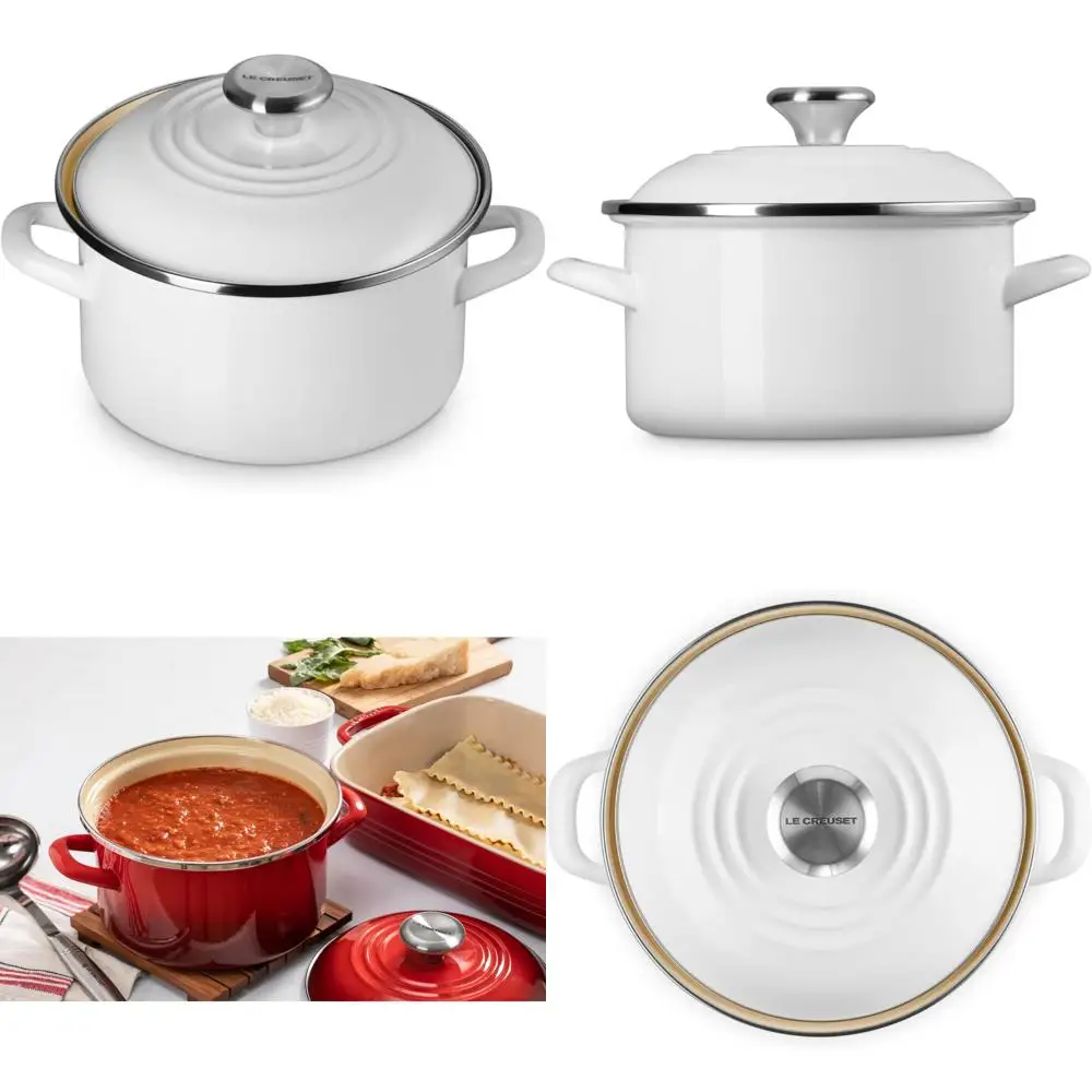 Стальная кастрюля с эмалированным покрытием, маленькая кастрюля, 3,8 литра, белая кухонная кастрюля, незаменимая для небольших партийных рецептов
Стальная кастрюля с эмалированным покрытием, маленькая кастрюля, 3,8 литра, белая кухонная кастрюля, незаменимая для небольших партийных рецептов