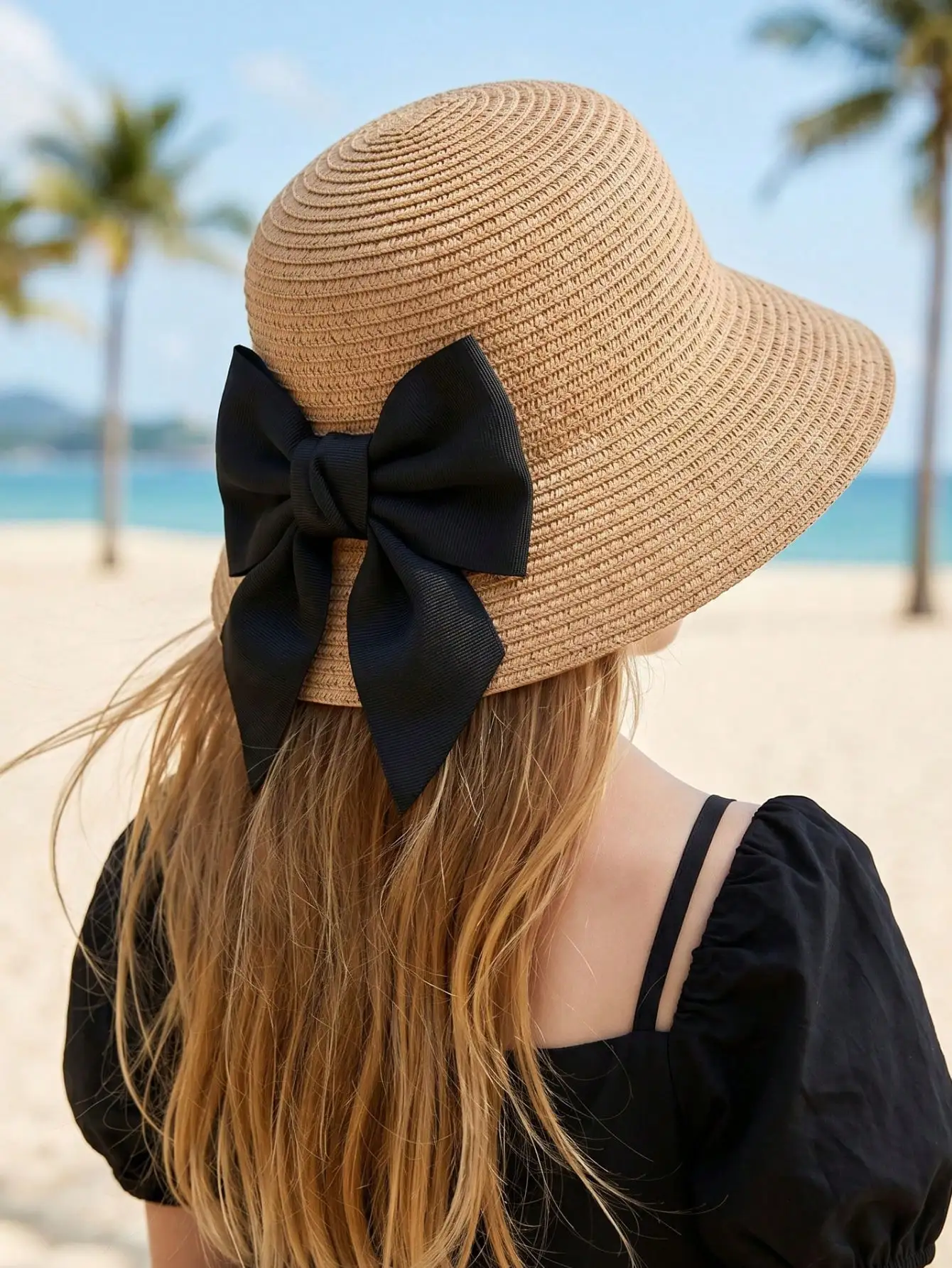 1Pc 3-8Y Girls Coffee Straw Hat With Big Black Bow Breathable Woven Summer Sun Cap Outdoor Beach Sport Casual
1Pc 3-8Y Girls Coffee Straw Hat With Big Black Bow Breathable Woven Summer Sun Cap Outdoor Beach Sport Casual