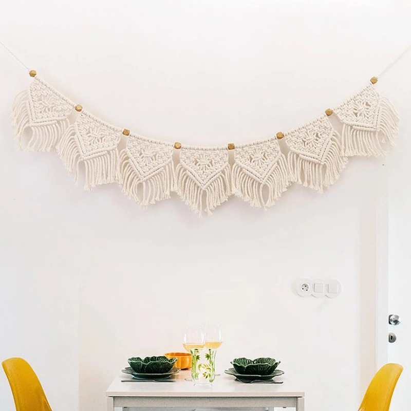 BYBS-Macrame Fringed Woven Tapestry Wall Hanging Home Wall Decoration Decor Living Room Bedroom Headboard Wall Hanging
BYBS-Macrame Fringed Woven Tapestry Wall Hanging Home Wall Decoration Decor Living Room Bedroom Headboard Wall Hanging