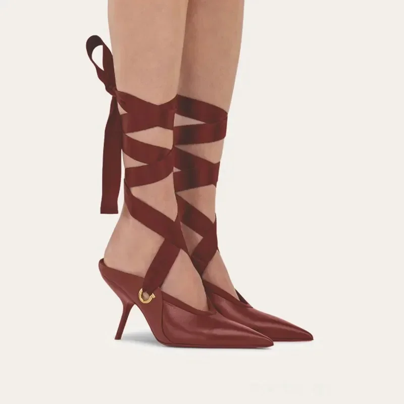 Europe America Women High Heeled Shoes 2025 Women Pointed Toe Shallow Ankle Riband Stiletto Pumps Mujer Party Sandals tacones
Europe America Women High Heeled Shoes 2025 Women Pointed Toe Shallow Ankle Riband Stiletto Pumps Mujer Party Sandals tacones