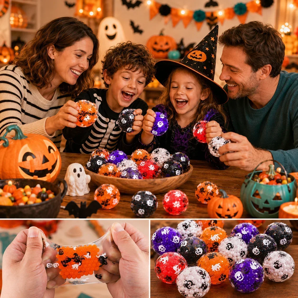 bestseller TPR Halloween sequin water bead ball, stress-relief ball, Ghost Festival colorful beads, squeeze grape ball
bestseller TPR Halloween sequin water bead ball, stress-relief ball, Ghost Festival colorful beads, squeeze grape ball