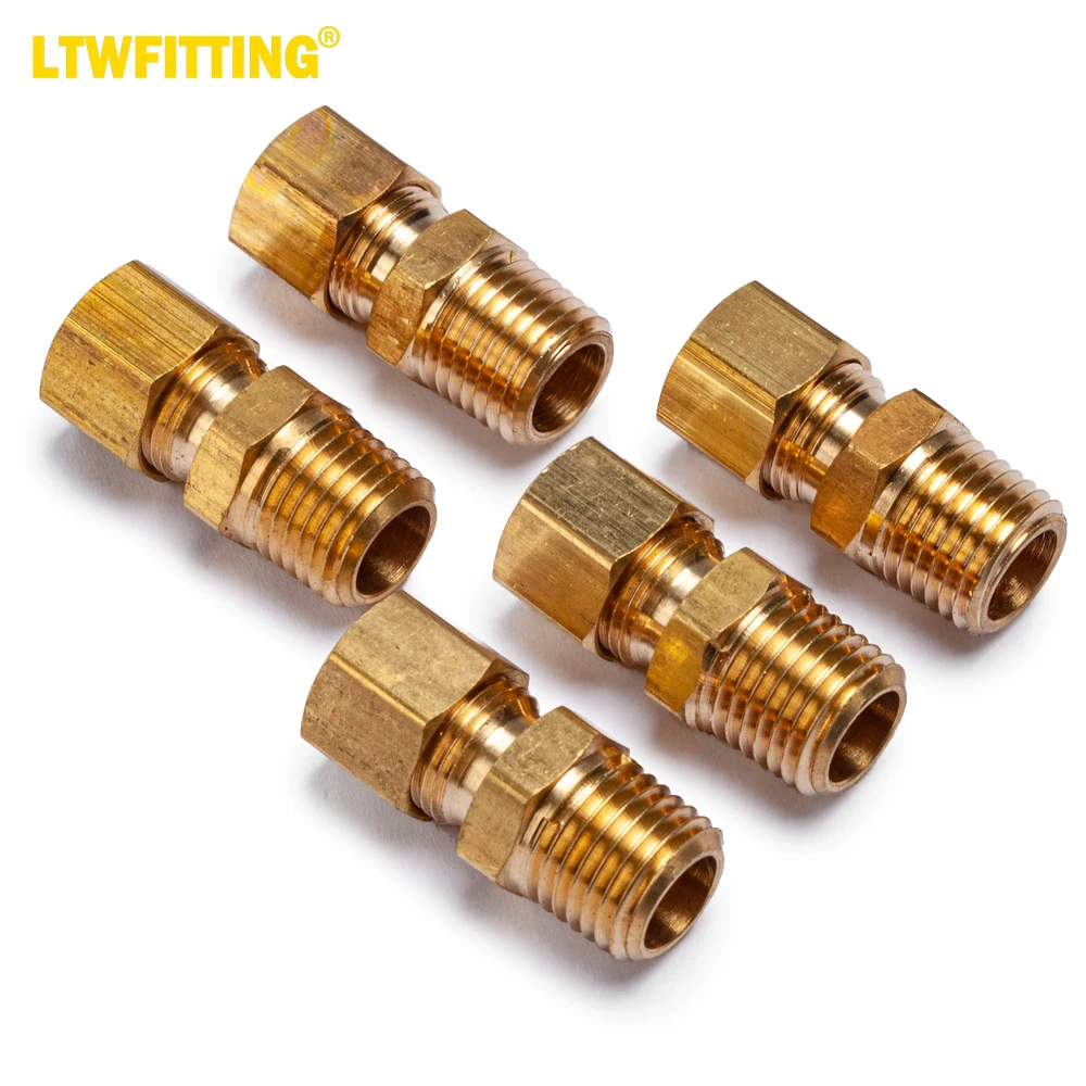 LTWFITTING Brass 5/16-Inch OD x 1/4-Inch Male NPT Compression Connector Fitting(Pack of 5)
LTWFITTING Brass 5/16-Inch OD x 1/4-Inch Male NPT Compression Connector Fitting(Pack of 5)