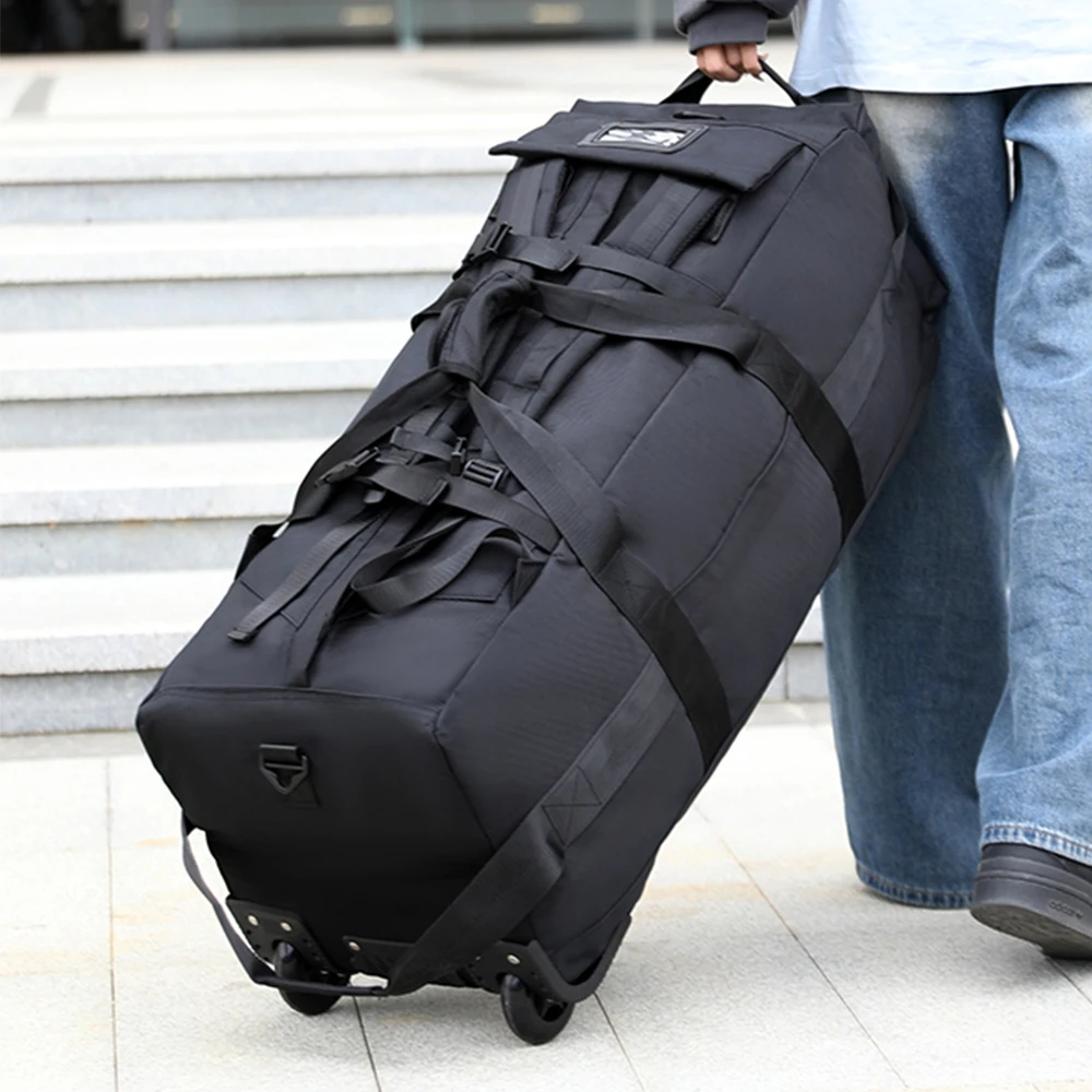 158L Rolling Duffel Bag with Wheels Folding Duffle Backpack with 2 Wheels,Travel Bag Large Capacity Air Checked Bag Backpack Men
158L Rolling Duffel Bag with Wheels Folding Duffle Backpack with 2 Wheels,Travel Bag Large Capacity Air Checked Bag Backpack Men