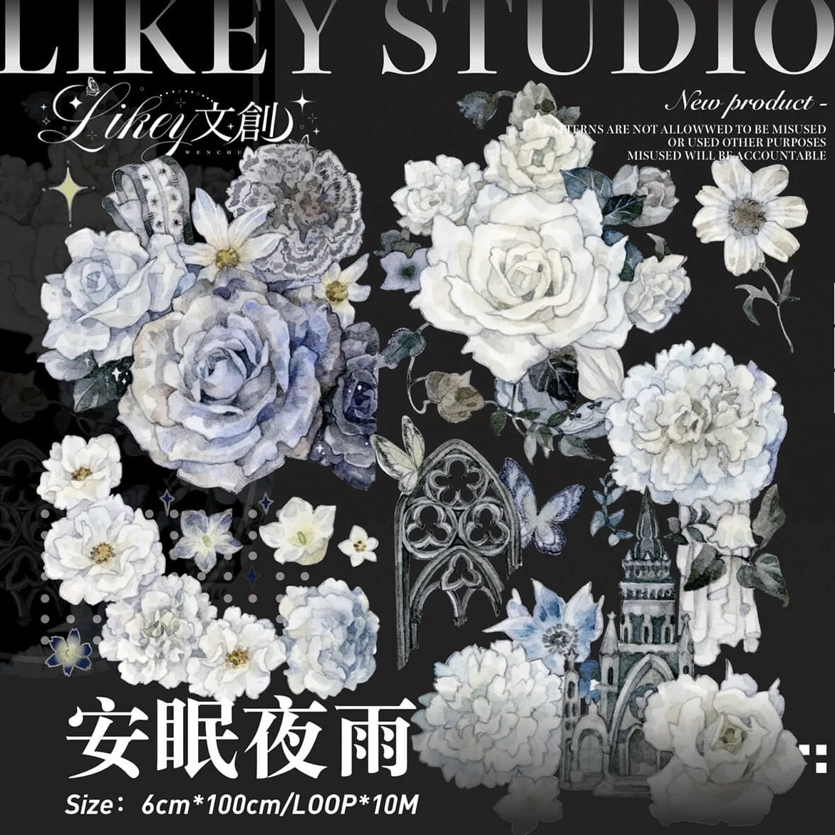 Likey Journal Sleeping Night Rain Shell Light Washi Pet Tape Collage Scrapbooking Card Blue Flower
Likey Journal Sleeping Night Rain Shell Light Washi Pet Tape Collage Scrapbooking Card Blue Flower