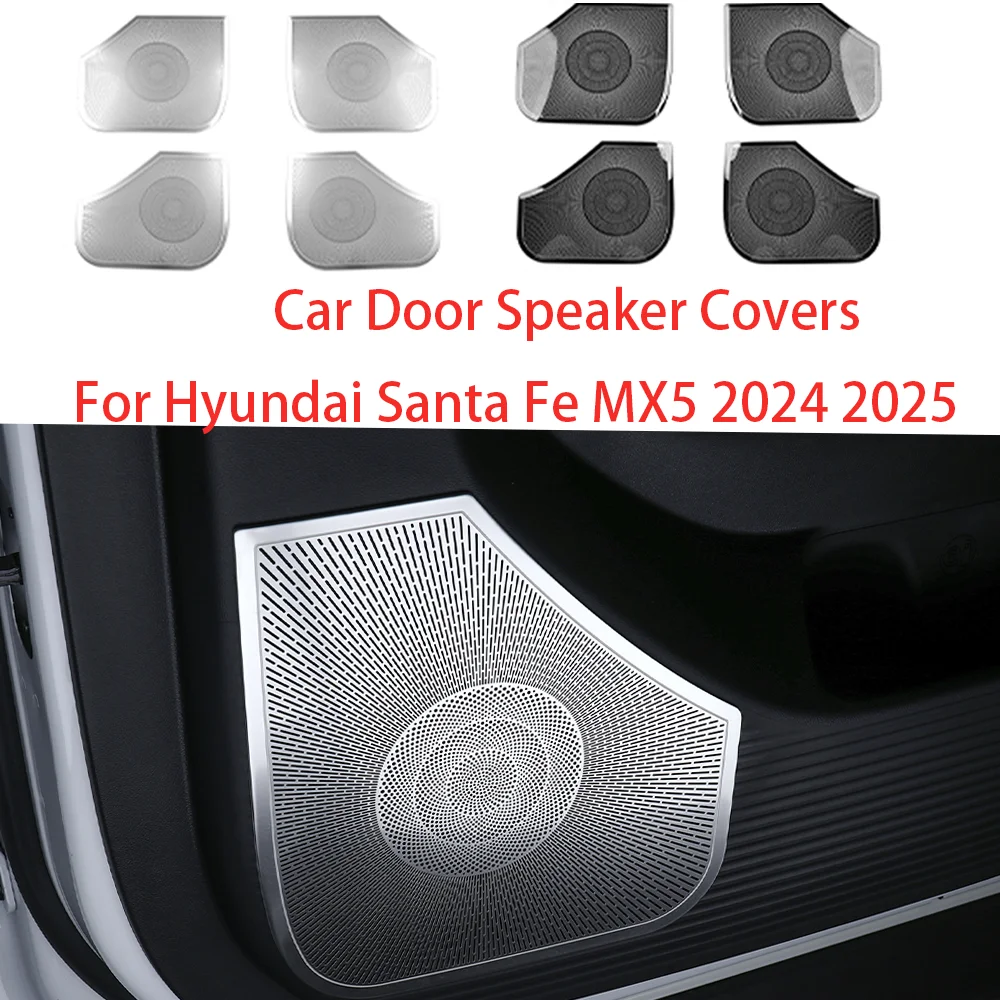 4PCS Car Door Speaker Protective Covers Stainless Steel Material For Hyundai Santa Fe MX5 2024 2025 Interior Trim Accessories
4PCS Car Door Speaker Protective Covers Stainless Steel Material For Hyundai Santa Fe MX5 2024 2025 Interior Trim Accessories