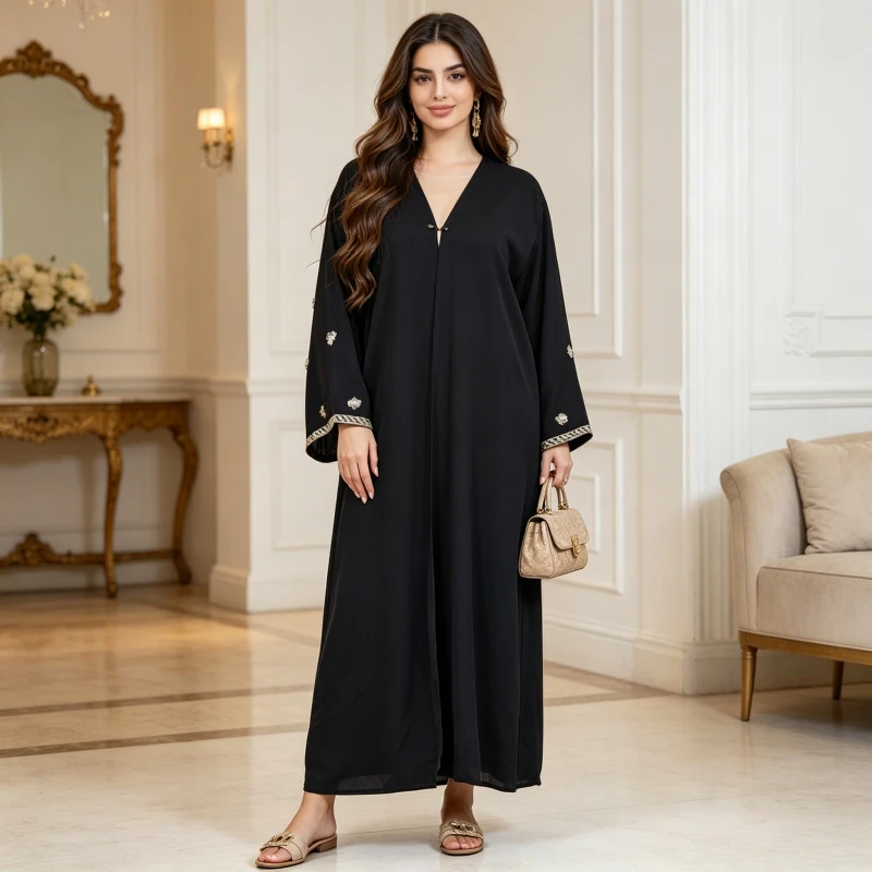 Eid Abaya Dress Women Muslim Cardigan Robe Embroidery Dresses Jalabiya Morocco Dubai Ramadan Open Abayas Kaftan Islam Vestidos
Eid Abaya Dress Women Muslim Cardigan Robe Embroidery Dresses Jalabiya Morocco Dubai Ramadan Open Abayas Kaftan Islam Vestidos