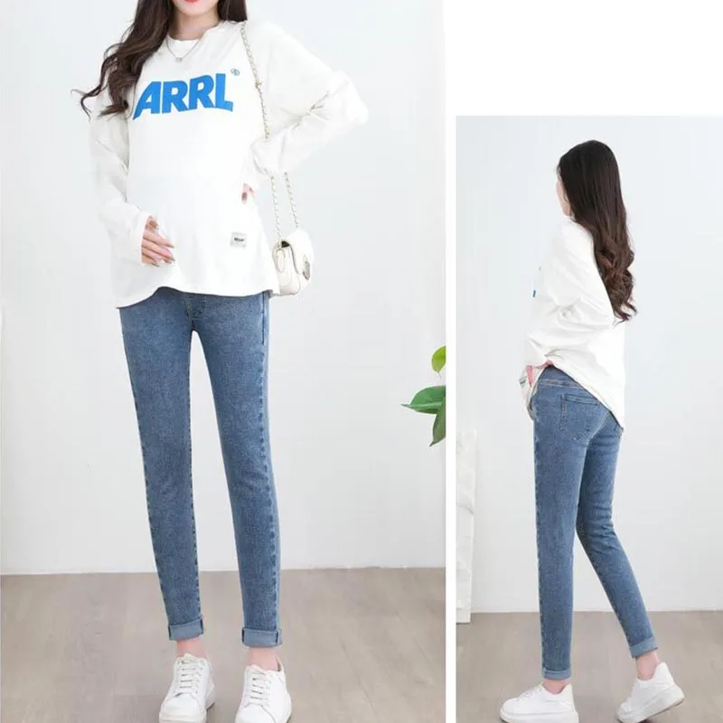 Maternity Jeans Abdominal Support Pregnant Jeans Hip Lifting for Pregnant Women Clothing Elastic Slim Maternity Skinny Jeans
Maternity Jeans Abdominal Support Pregnant Jeans Hip Lifting for Pregnant Women Clothing Elastic Slim Maternity Skinny Jeans
