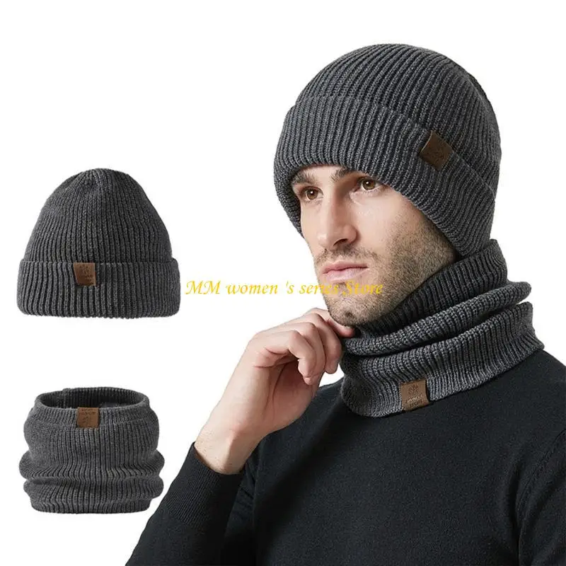 Q39C Double Layered Knitted Hat with Neck Gaiter for Women Men Unisex Winter Activity 
Q39C Double Layered Knitted Hat with Neck Gaiter for Women Men Unisex Winter Activity
