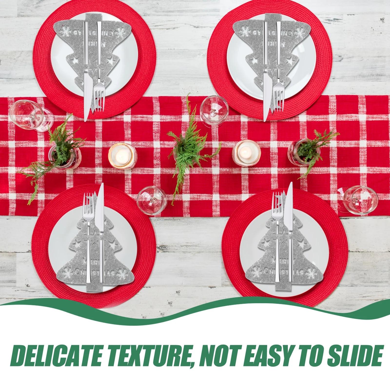 4Pcs Xmas Tree Cutlery Holders Felt Silverware Sleeves Christmas Tableware Bags Party Dining Decoration Xmas Cutlery Holder
4Pcs Xmas Tree Cutlery Holders Felt Silverware Sleeves Christmas Tableware Bags Party Dining Decoration Xmas Cutlery Holder
