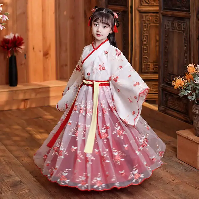 Chinese silk robe Costume Girls Children Kimono China Traditional Vintage Ethnic antique dress Dance Costume cosplay Hanfu set
Chinese silk robe Costume Girls Children Kimono China Traditional Vintage Ethnic antique dress Dance Costume cosplay Hanfu set