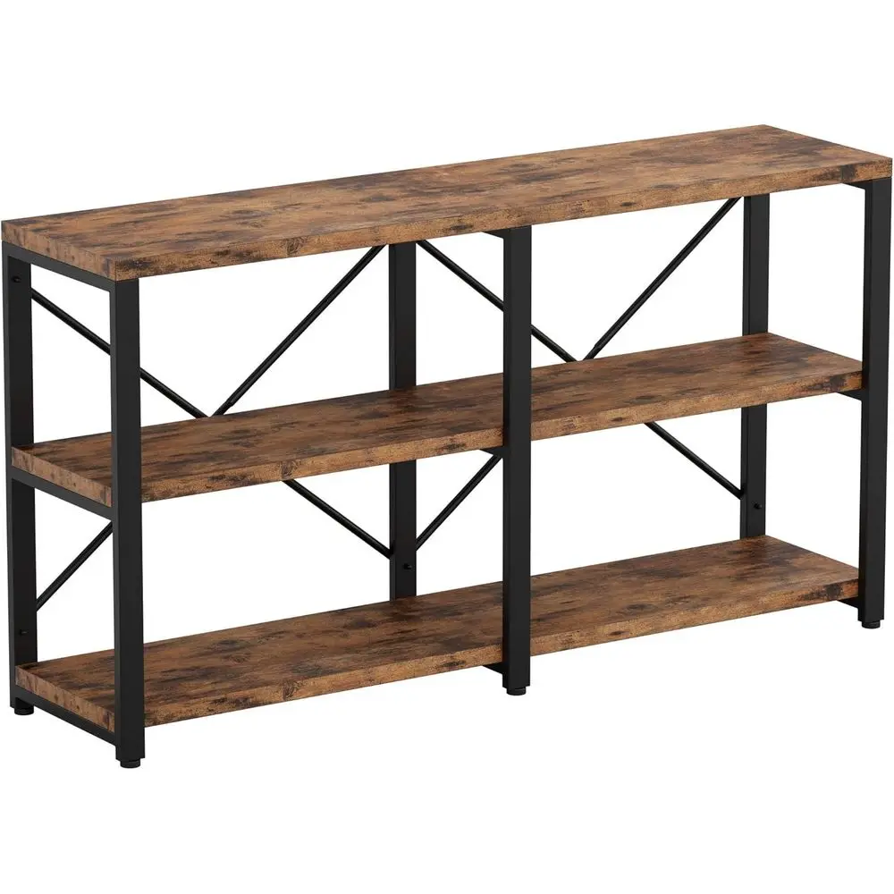Vintage Brown Rustic 3-Tier Entryway Table, 55 Long Hallway Console, Industrial Style Media Stand for Living Room
Vintage Brown Rustic 3-Tier Entryway Table, 55 Long Hallway Console, Industrial Style Media Stand for Living Room