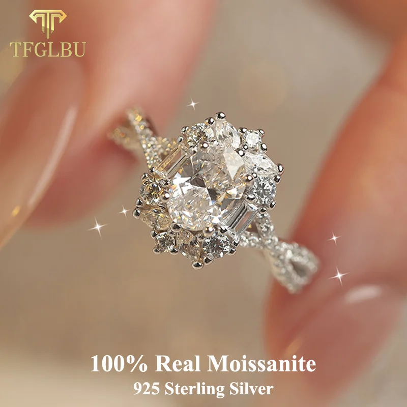 TFGLBU 1/2ct CTTW Certified D Color Moissanite Wedding Band Ring 925 Sterling Silver Eternity Band Engagement Rings for Women
TFGLBU 1/2ct CTTW Certified D Color Moissanite Wedding Band Ring 925 Sterling Silver Eternity Band Engagement Rings for Women