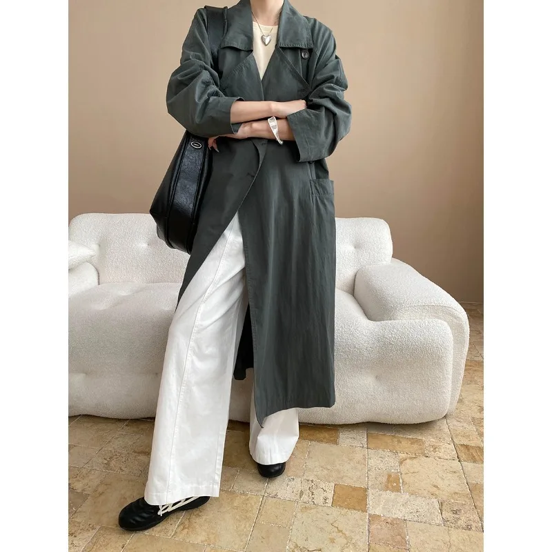 SuperAen корейский стиль высококачественный длинный плащ с лацканами и силуэтом для женщин
SuperAen корейский стиль высококачественный длинный плащ с лацканами и силуэтом для женщин