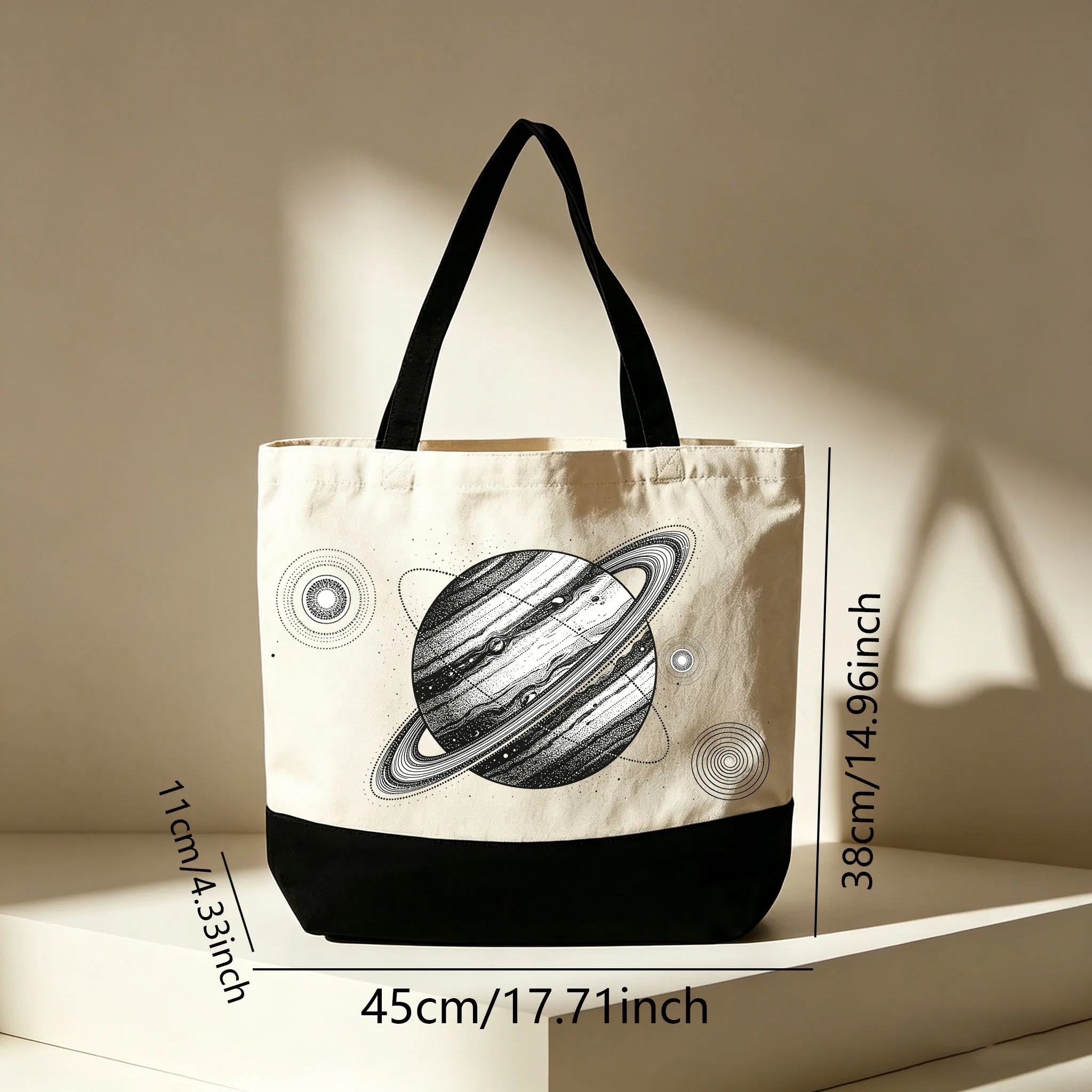 1PC Loneliness Planet Black White Illustration Canvas Bag Large Capacity Shopping Bag Eco-Friendly Single Shoulder Handbag
1PC Loneliness Planet Black White Illustration Canvas Bag Large Capacity Shopping Bag Eco-Friendly Single Shoulder Handbag