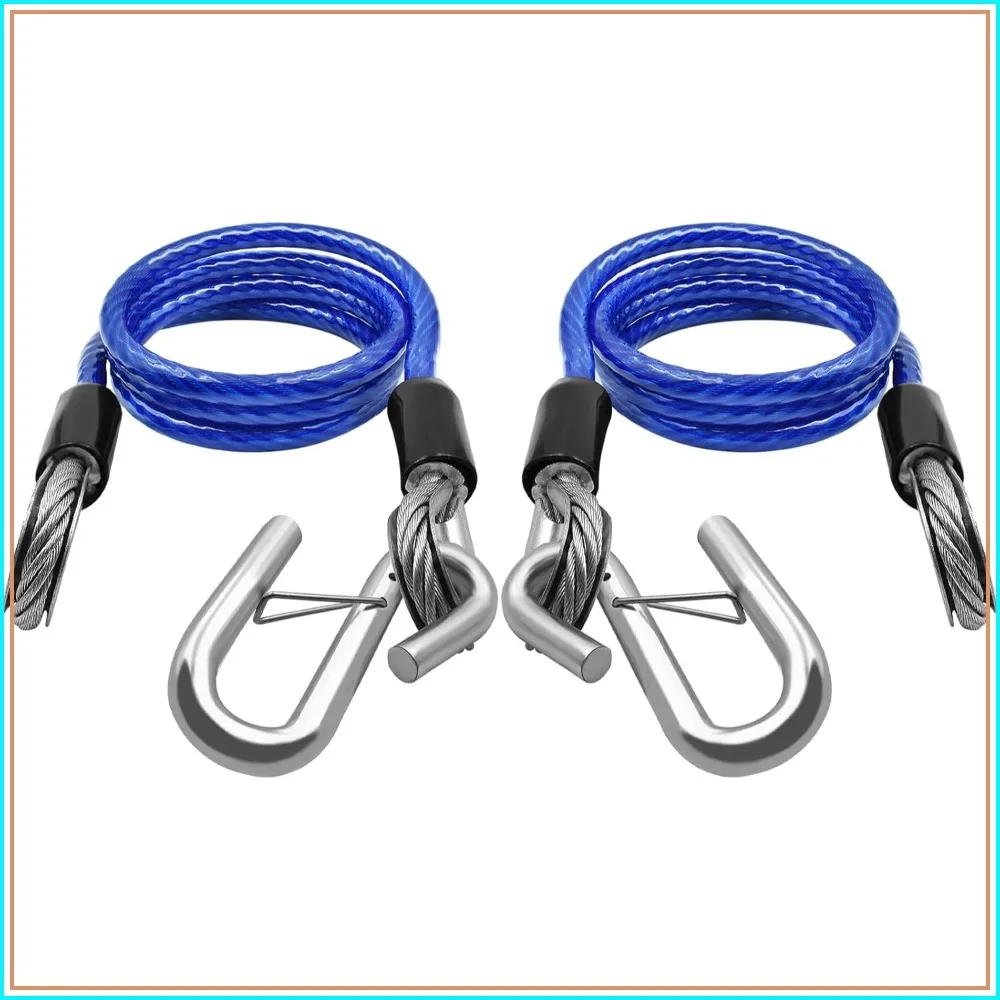48" Heavy-Duty Trailer Safety Cables with Hooks, Pack of 2 - Brakeaway Cable & Boat Winch Strap
48" Heavy-Duty Trailer Safety Cables with Hooks, Pack of 2 - Brakeaway Cable & Boat Winch Strap