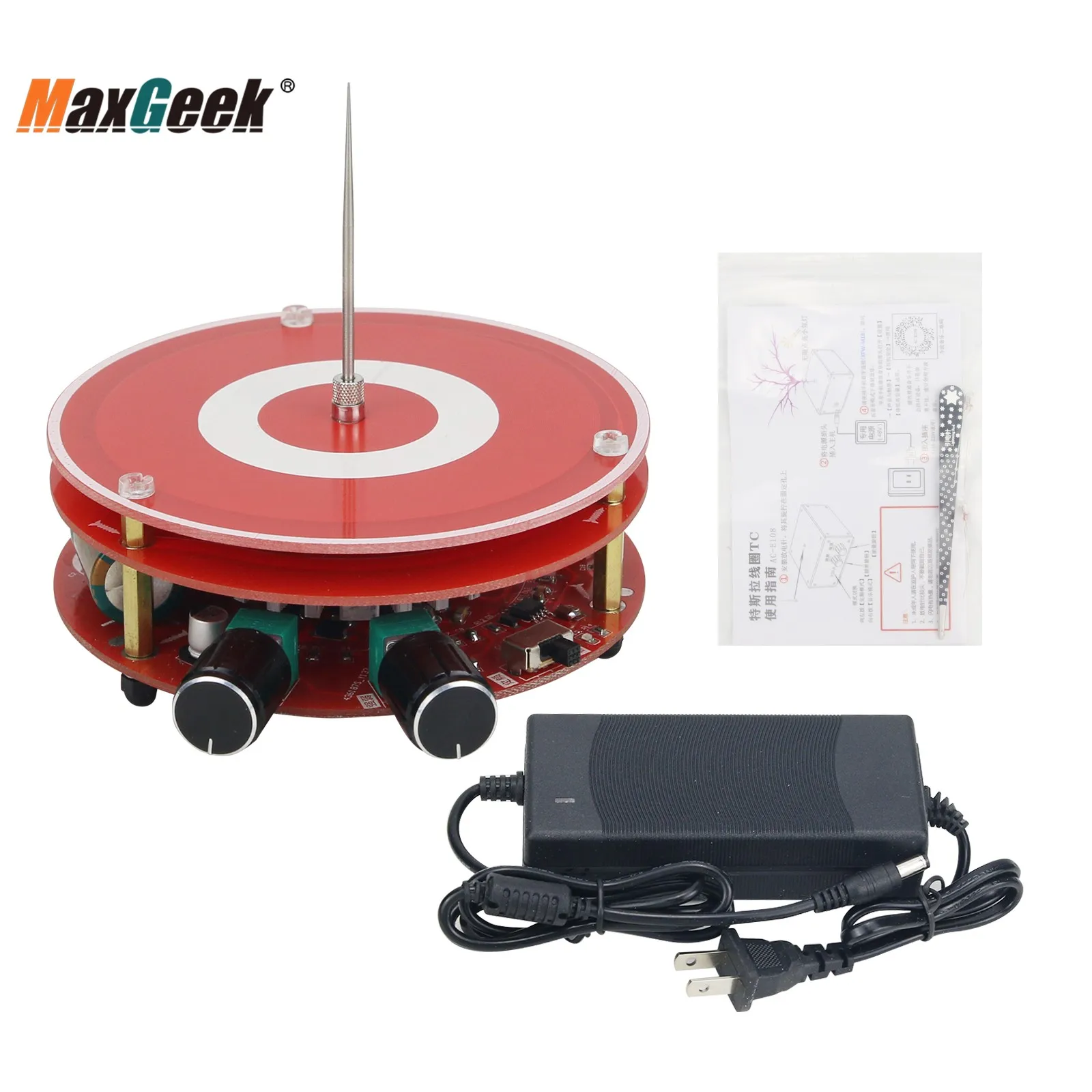 Maxgeek AC-E106 музыкальная катушка Тесла TC, генератор вспышки, сборный симулятор вспышки с блоком питания
Maxgeek AC-E106 музыкальная катушка Тесла TC, генератор вспышки, сборный симулятор вспышки с блоком питания