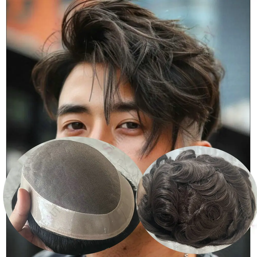 Men's Brown Blonde Soft Human Hair Toupee Replacement System 30mm Wave/Straight Natural Hairline Cheap Fine Mono NPU Base Wigsh
Men's Brown Blonde Soft Human Hair Toupee Replacement System 30mm Wave/Straight Natural Hairline Cheap Fine Mono NPU Base Wigsh