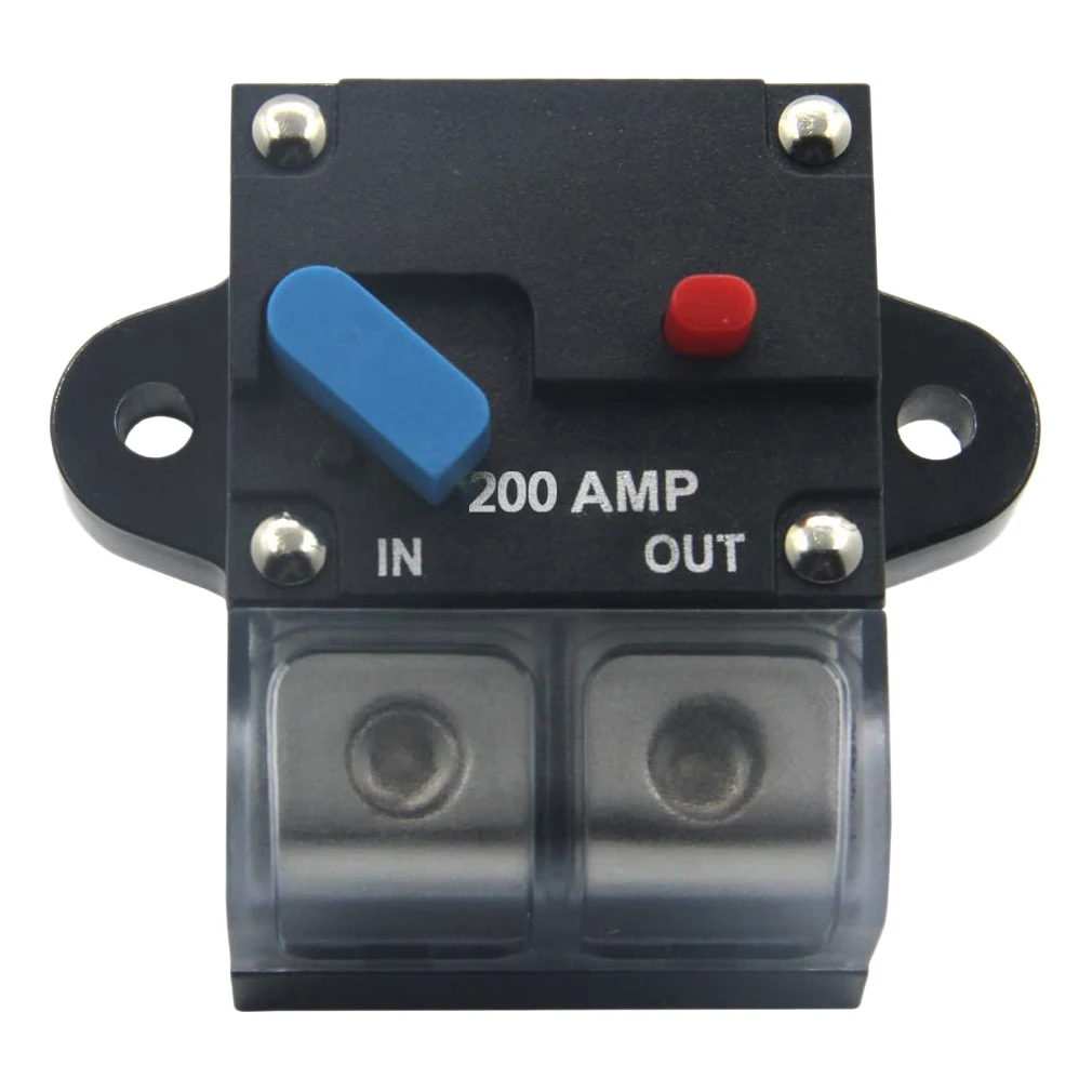 12-24 Volt DC 200A Circuit Breaker Trolling Motor Auto Car Marine Stereo Audio Inline Fuse Holders
12-24 Volt DC 200A Circuit Breaker Trolling Motor Auto Car Marine Stereo Audio Inline Fuse Holders