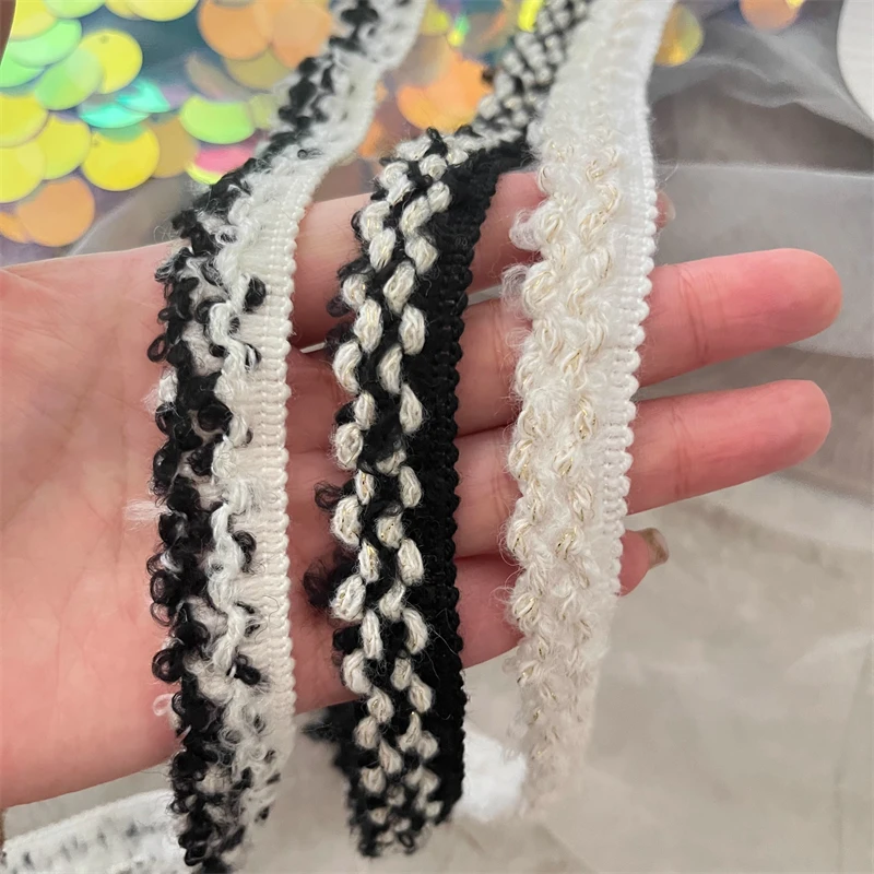 2cm wide tweed vest decorated black white small flowers fungus edges clothing sewing accessories DIY yarn woven tape Webbing
2cm wide tweed vest decorated black white small flowers fungus edges clothing sewing accessories DIY yarn woven tape Webbing