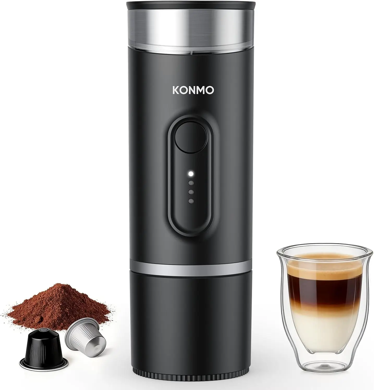 Portable Espresso Machine with Self-Heating System, 15 Bar Portable Coffee Maker Compatible with Capsules & Ground Coffee, Espre
Portable Espresso Machine with Self-Heating System, 15 Bar Portable Coffee Maker Compatible with Capsules & Ground Coffee, Espre