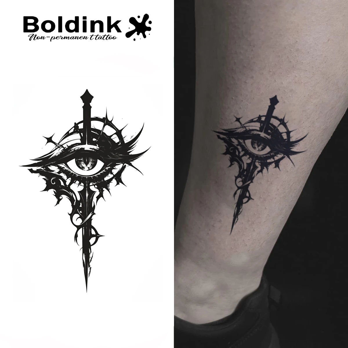 Boldink All-Seeing Eye with Thorned Swo Temporary Tattoo,Lasts To 15 Days New Technology Magic Waterproof Semi Permanent Sticker
Boldink All-Seeing Eye with Thorned Swo Temporary Tattoo,Lasts To 15 Days New Technology Magic Waterproof Semi Permanent Sticker