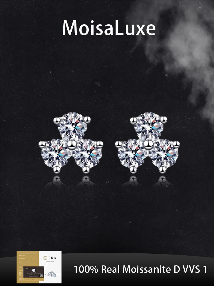 MoisaLuxe Official Shop GRA Moissanite Plata Clover Simple Sterling Silver 925 Fashion Jewelry Earrings for Women Hoop Wear
MoisaLuxe Official Shop GRA Moissanite Plata Clover Simple Sterling Silver 925 Fashion Jewelry Earrings for Women Hoop Wear