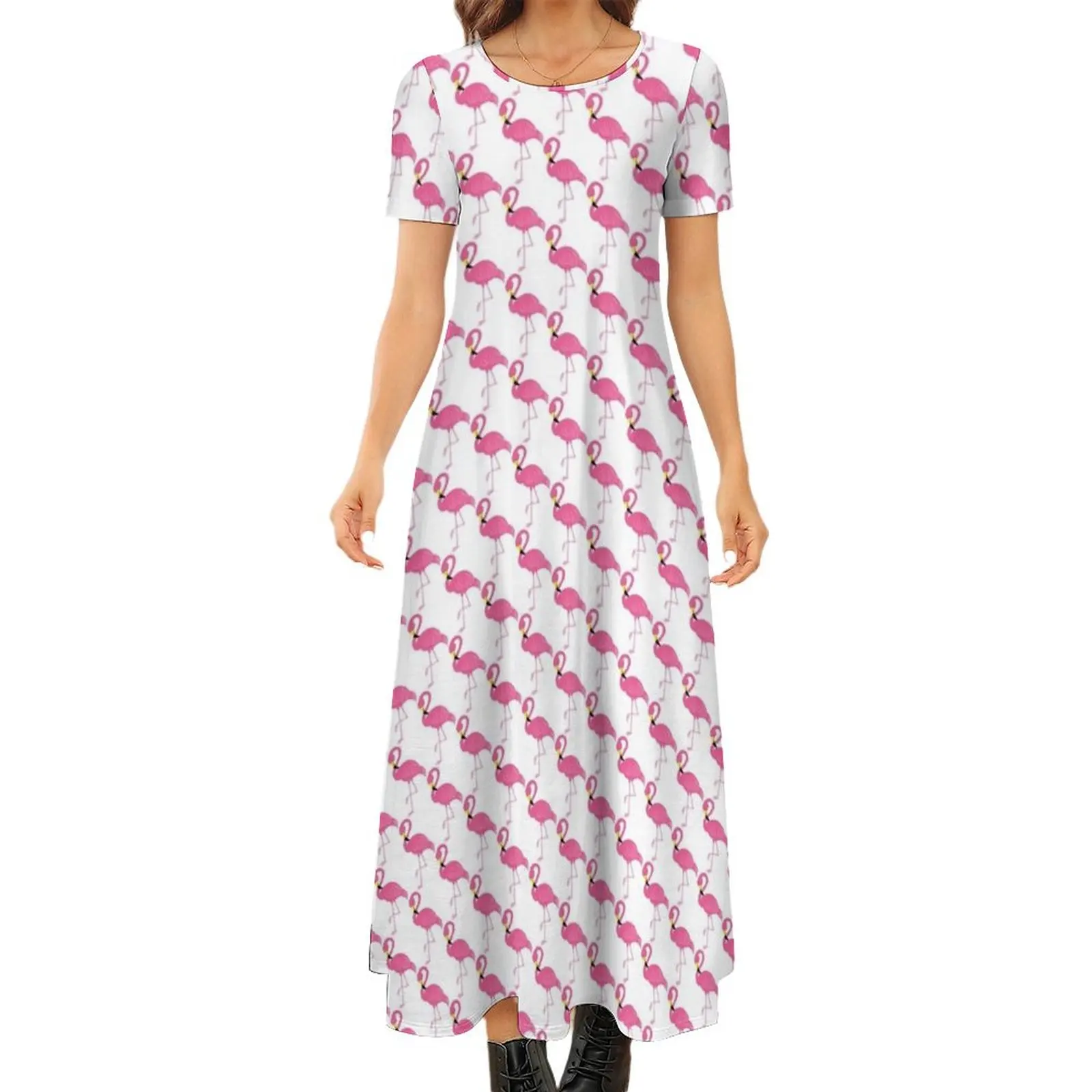 Hot Pink Flamingo Round Neck Short Sleeve Dress long dress women summer summer clothes Women dresses summer woman dress
Hot Pink Flamingo Round Neck Short Sleeve Dress long dress women summer summer clothes Women dresses summer woman dress