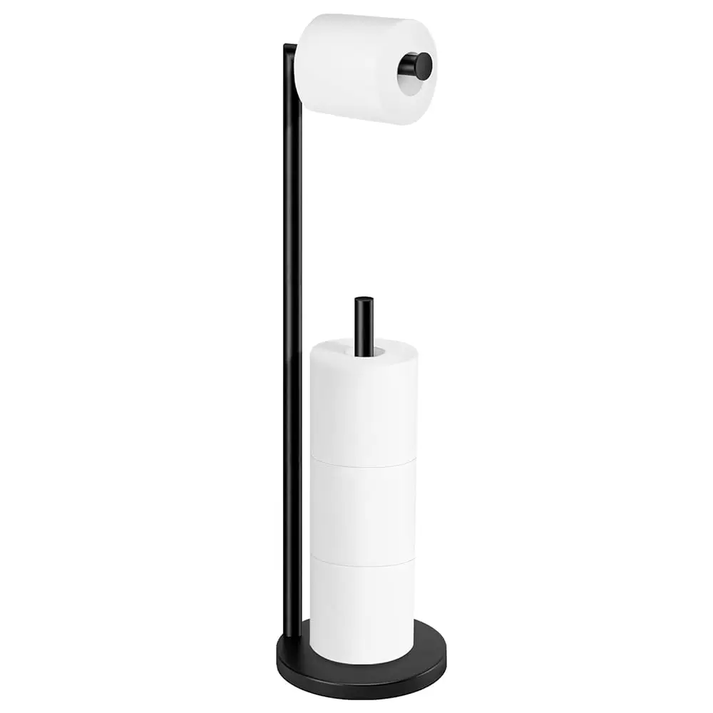Paper Holder Stand, Toilet Paper Stand Black, Free Standing Toilet Paper Holder, Toilet Paper with Storage by
Paper Holder Stand, Toilet Paper Stand Black, Free Standing Toilet Paper Holder, Toilet Paper with Storage by