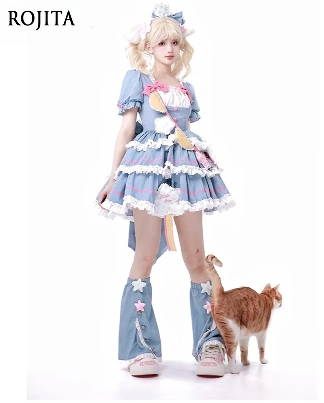 Japanese Style OP Dress Women 2025 Autumn New Cute Soft Girl Sweet Original Lolita Puff Short Sleeve High Waist Summer Dress
Japanese Style OP Dress Women 2025 Autumn New Cute Soft Girl Sweet Original Lolita Puff Short Sleeve High Waist Summer Dress