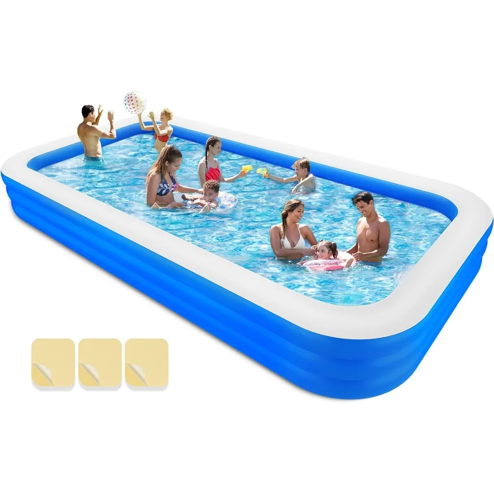 Inflatable Swimming Pool, 145" X 74" X 22" Extra Larger Thickened Blow-Up Pool for Adults, Family, Family Swimming Pool
Inflatable Swimming Pool, 145" X 74" X 22" Extra Larger Thickened Blow-Up Pool for Adults, Family, Family Swimming Pool