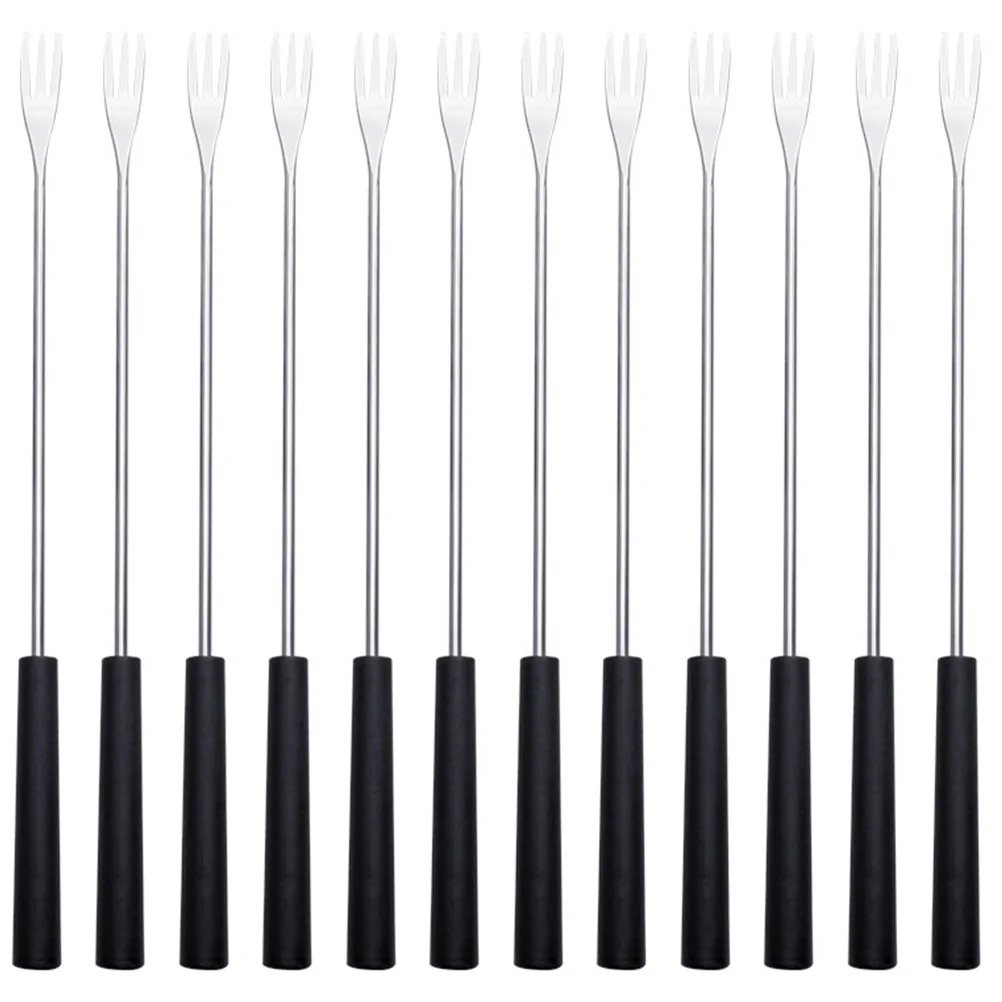 12 Pcs Cheese It Chocolate Fondue Fork Forks Dipping Portable Handle Black Kitchen Tool Ice Cream
12 Pcs Cheese It Chocolate Fondue Fork Forks Dipping Portable Handle Black Kitchen Tool Ice Cream