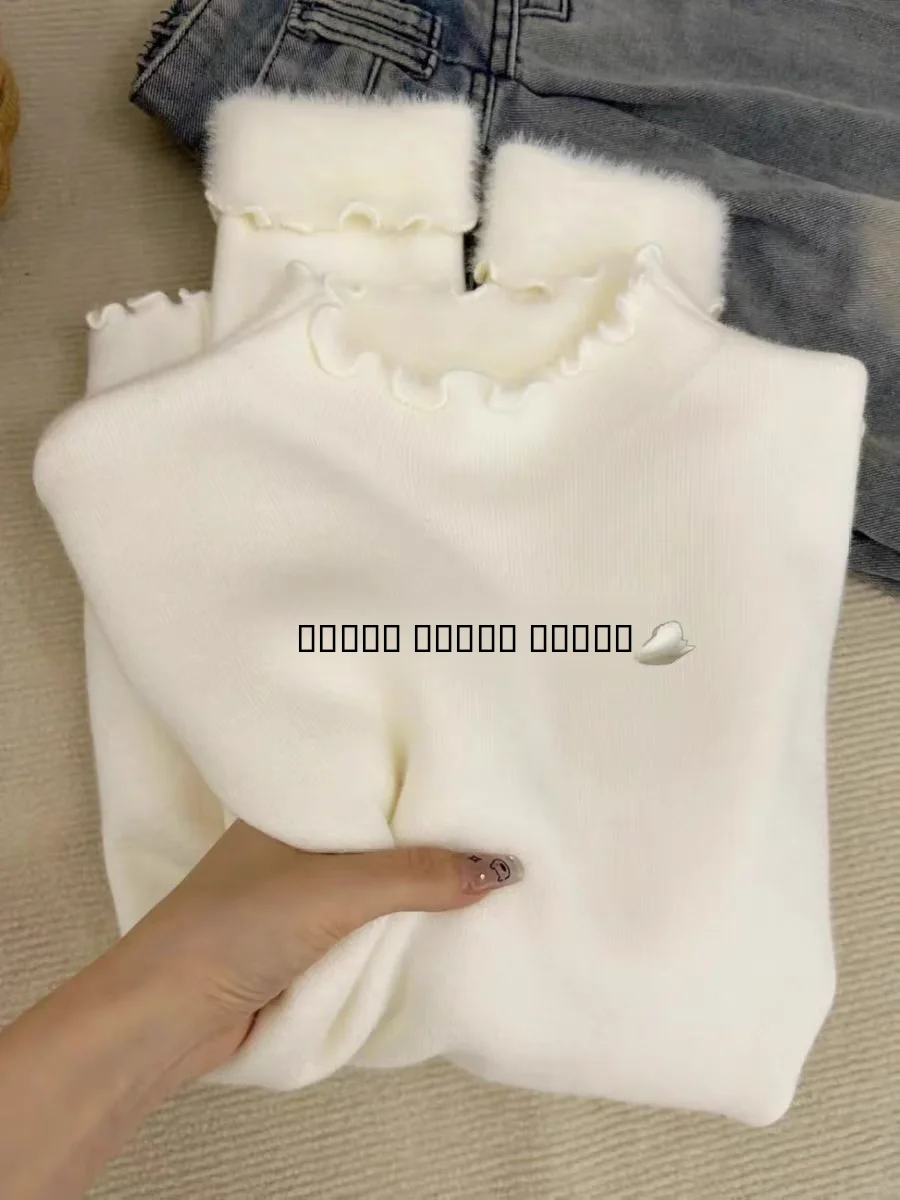 Thiened Fce Women's Knitted Sweater f High Collar Inner Wear Top Large Size Faionable Commute Sle Winter Clothes
Thiened Fce Women's Knitted Sweater f High Collar Inner Wear Top Large Size Faionable Commute Sle Winter Clothes