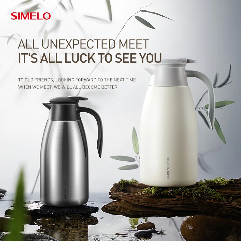 SIMELO 316L stainless steel Vacuum Insulated Thermos kettle 2500ML Large Capacity Hot Water Bottle for Tea And Coffee Warm Pot
SIMELO 316L stainless steel Vacuum Insulated Thermos kettle 2500ML Large Capacity Hot Water Bottle for Tea And Coffee Warm Pot