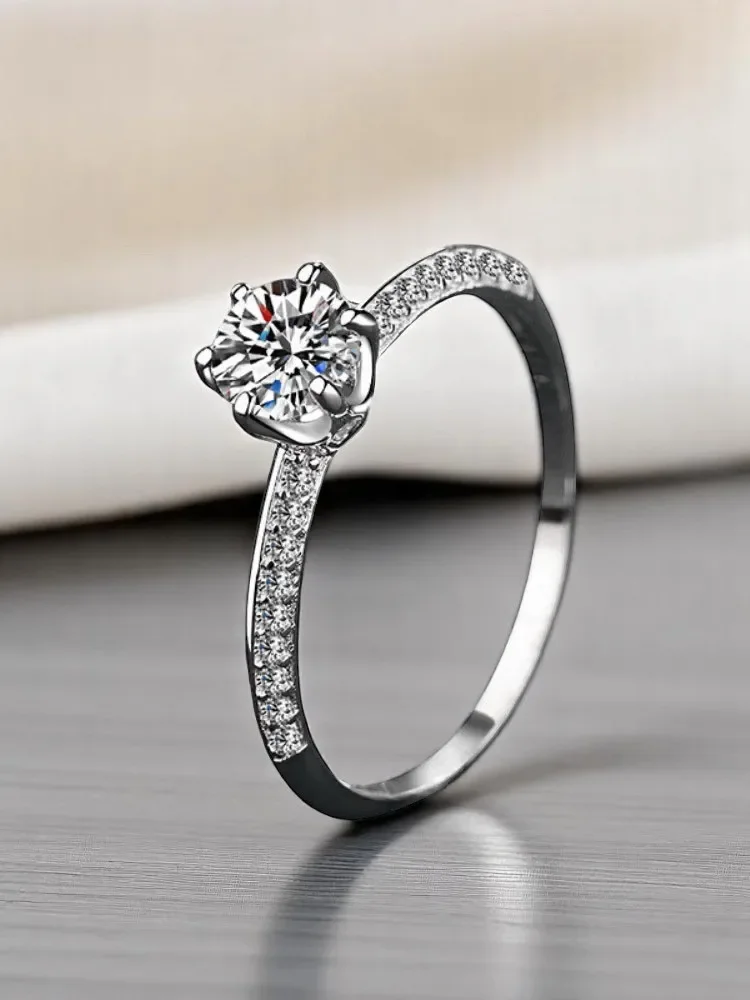 Fashion Moissanite Ring 925 Sterling Silver D Color VVS1 0.5ct women's classic birthday gift elegant hot sale rings with certif
Fashion Moissanite Ring 925 Sterling Silver D Color VVS1 0.5ct women's classic birthday gift elegant hot sale rings with certif
