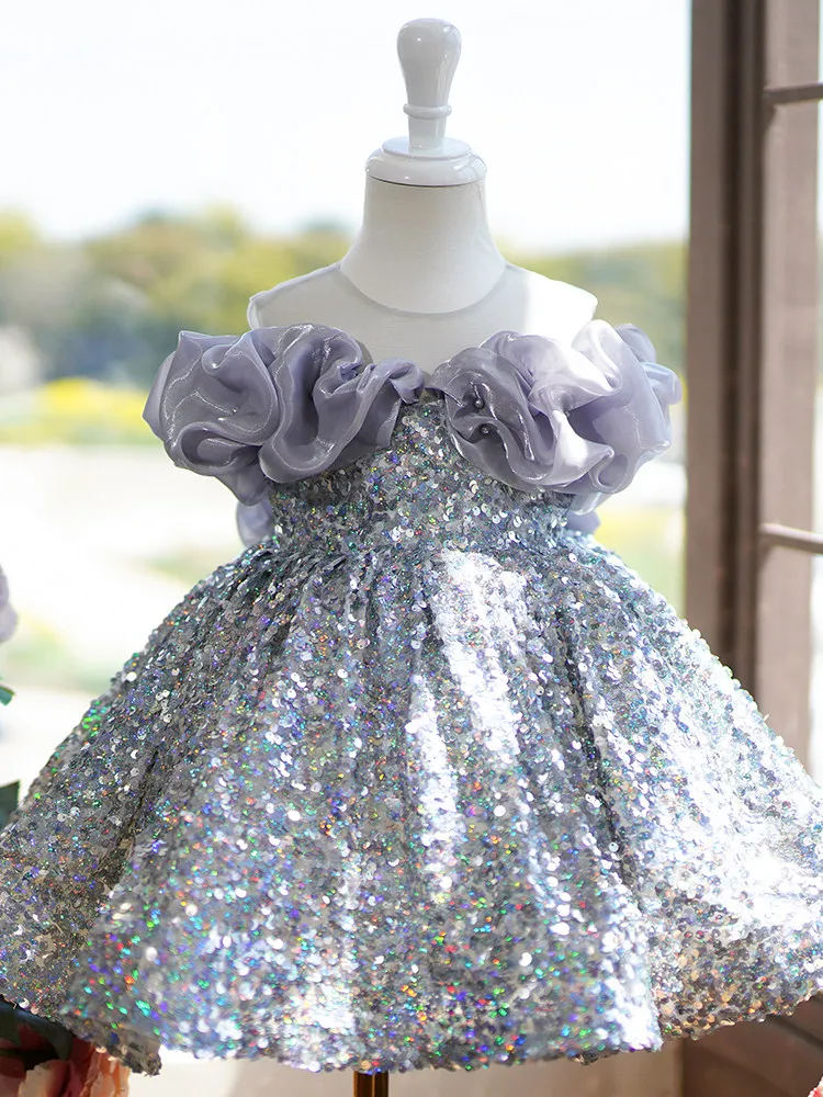 Custom Flower Girl Dress Wedding Gown Birthday Party Pageant Dress Off Shoulder Ruffle Sleeve Sequin Tulle Princess Dress For To
Custom Flower Girl Dress Wedding Gown Birthday Party Pageant Dress Off Shoulder Ruffle Sleeve Sequin Tulle Princess Dress For To