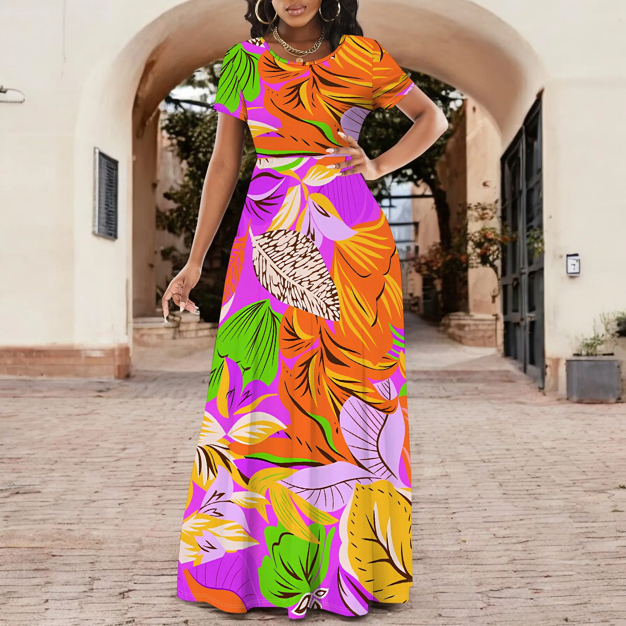 Pullover Sexy Neck Short Sleeve Loose Long Dress for Women Fashion Printed Summer Beach Party Casual Maxi Dresses
Pullover Sexy Neck Short Sleeve Loose Long Dress for Women Fashion Printed Summer Beach Party Casual Maxi Dresses
