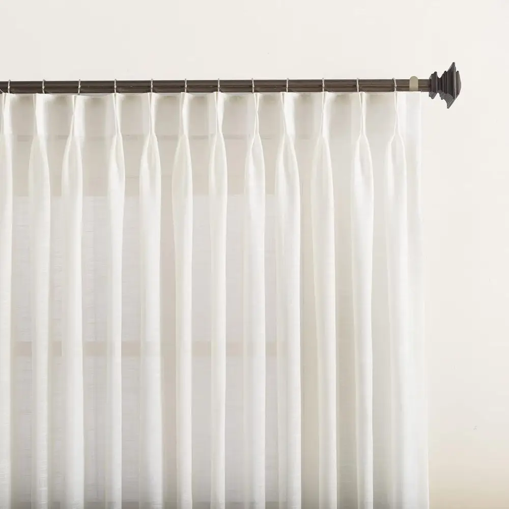Cream Sheer Double Pleated Curtains, 120 Wide x 102 Long, Set of 2
Cream Sheer Double Pleated Curtains, 120 Wide x 102 Long, Set of 2
