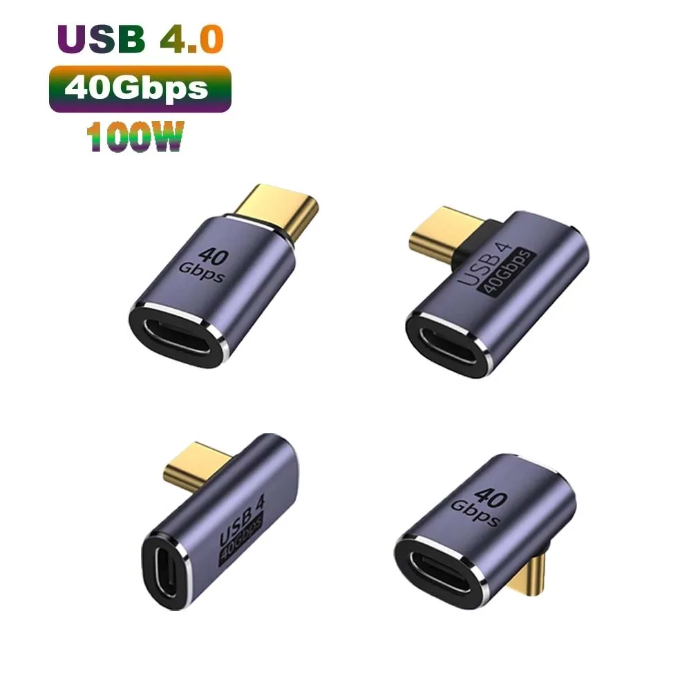 100W USB4 40Gbps type C 90 degree OTG Adapter 5A USB C to Type C Fast Charging Converter USB C Data Extender For Macbook 8K60HZ
100W USB4 40Gbps type C 90 degree OTG Adapter 5A USB C to Type C Fast Charging Converter USB C Data Extender For Macbook 8K60HZ