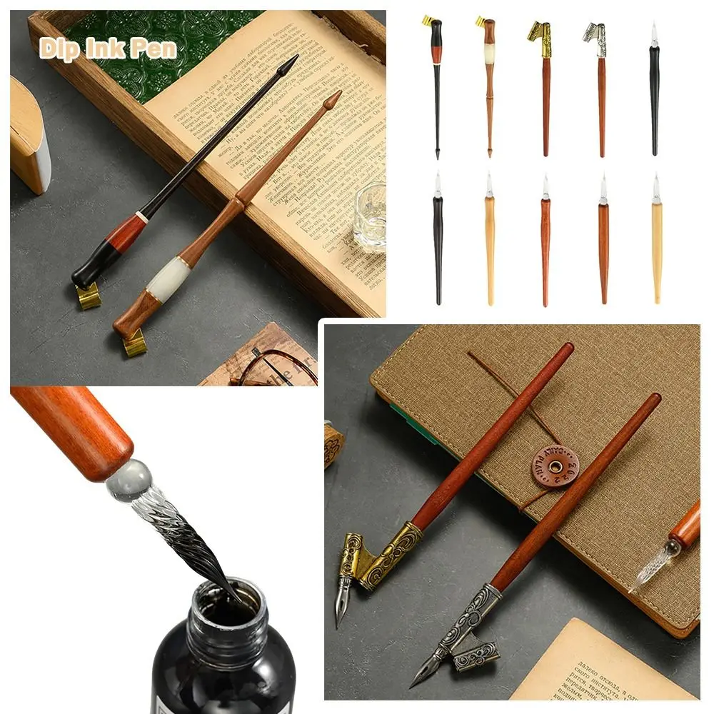 1pcs High Quality Wooden Rod Dip Pen Vintage Dipped Ink English Pen Signature Pen Comic Design
1pcs High Quality Wooden Rod Dip Pen Vintage Dipped Ink English Pen Signature Pen Comic Design
