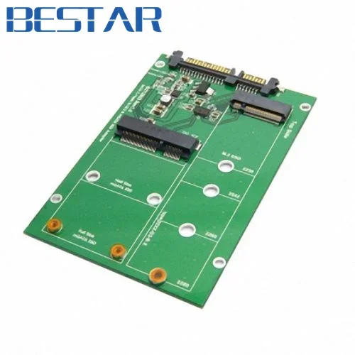 2 in 1 Combo Mini PCI- E 2 Lane M.2 NGFF & mSATA SSD to SATA 3.0 III Adapter Converter PCBA
2 in 1 Combo Mini PCI- E 2 Lane M.2 NGFF & mSATA SSD to SATA 3.0 III Adapter Converter PCBA