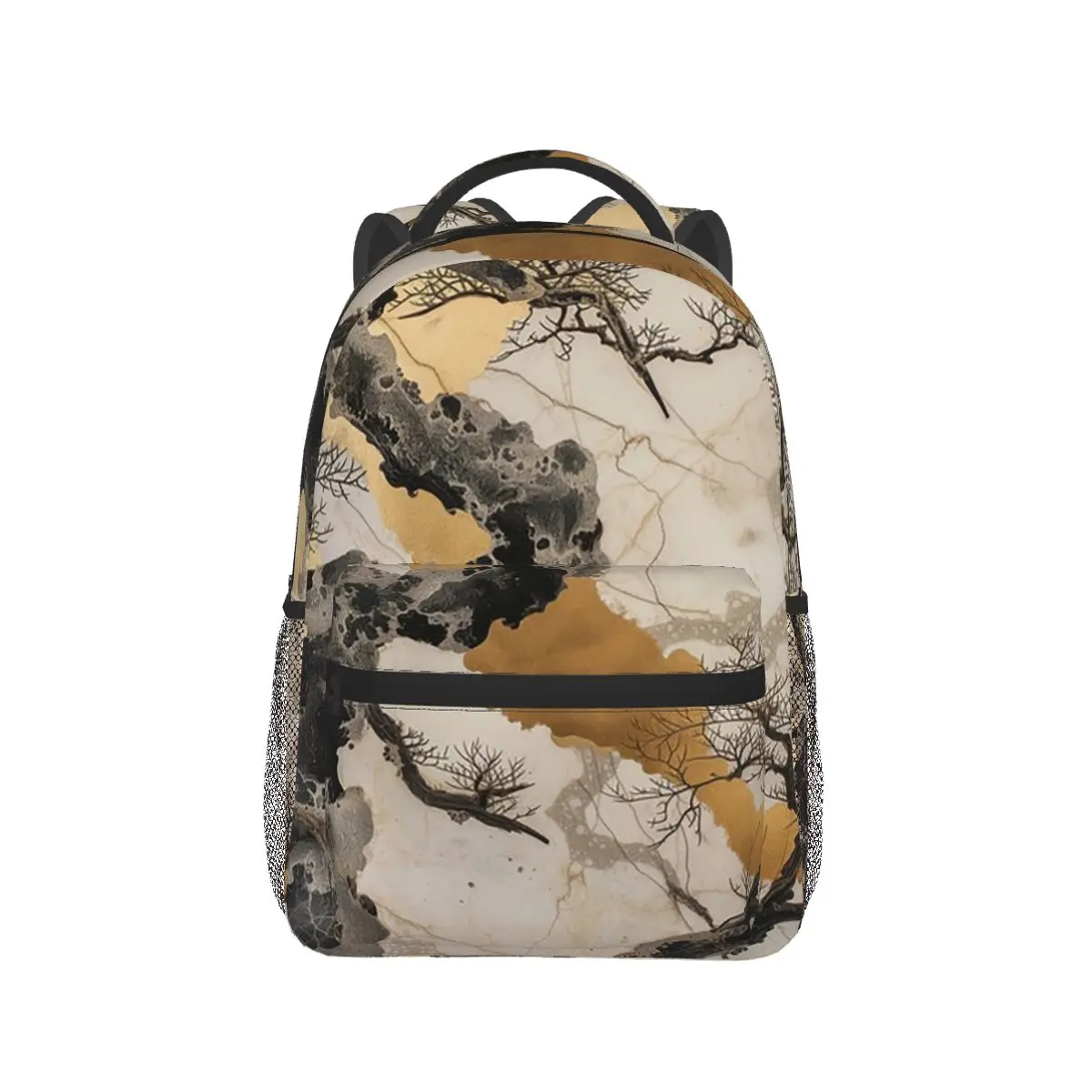Marble Veins Black And White Golden Backpack Hot Sale Daypack Large Capacity Kids BookBag School Bag Shoulder Bags for Men Women
Marble Veins Black And White Golden Backpack Hot Sale Daypack Large Capacity Kids BookBag School Bag Shoulder Bags for Men Women