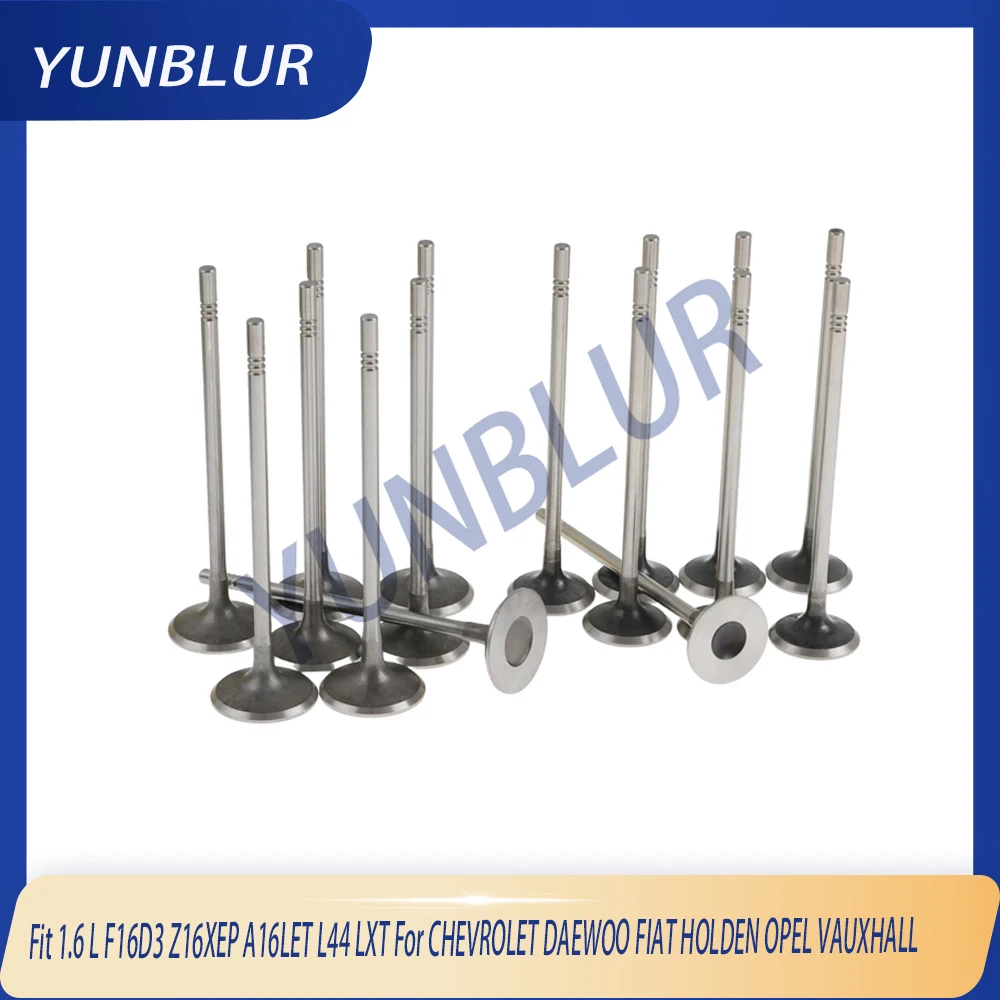 16pcs Engine Part Intake Exhaust Valves Kit Fit 1.6 L F16D3 Z16XEP A16LET L44 LXT For CHEVROLET DAEWOO FIAT HOLDEN OPEL VAUXHALL
16pcs Engine Part Intake Exhaust Valves Kit Fit 1.6 L F16D3 Z16XEP A16LET L44 LXT For CHEVROLET DAEWOO FIAT HOLDEN OPEL VAUXHALL