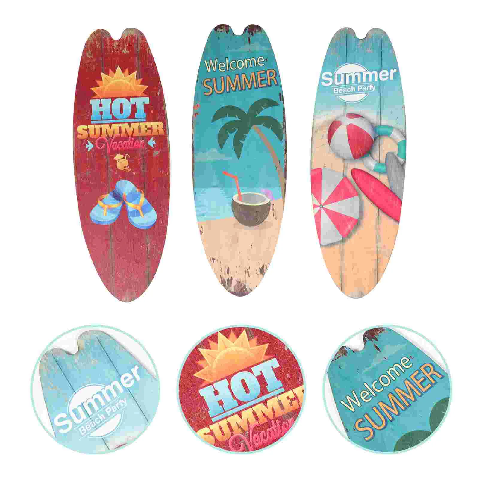 3 Pcs Surfboard Wooden Sign Wall Decor Hangers Beach Party Decorations Necessities for Vacation Accessories
3 Pcs Surfboard Wooden Sign Wall Decor Hangers Beach Party Decorations Necessities for Vacation Accessories