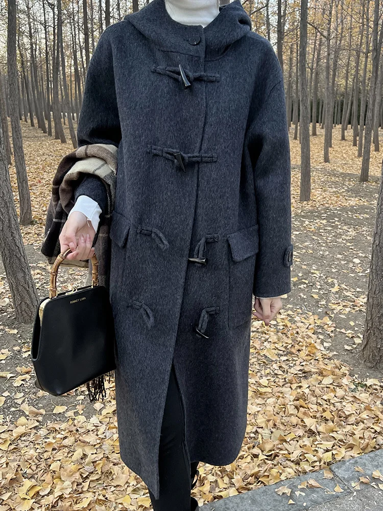 2023 Blogger's New Autumn and Winter Double-sided Velvet Cowl Button Coat with Hood and Age Reducing Loose Wool Jacket
2023 Blogger's New Autumn and Winter Double-sided Velvet Cowl Button Coat with Hood and Age Reducing Loose Wool Jacket