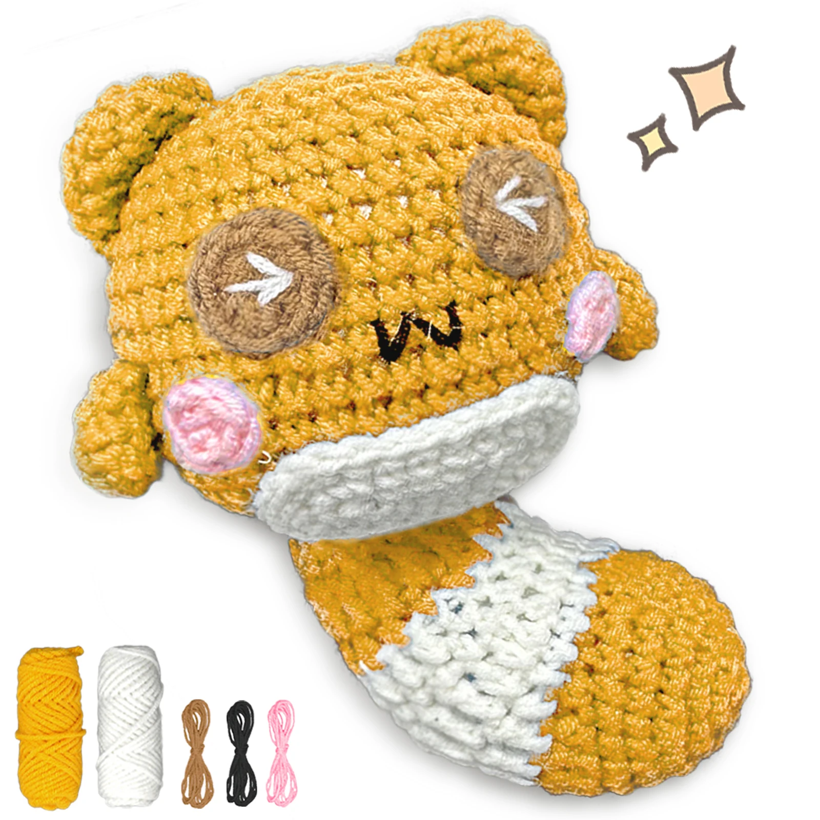 YAMAXIN Beginner Crochet Kit - Bear Tail Theme DIY Craft Tool Set Easy Knitting Arts & Crafts Project
YAMAXIN Beginner Crochet Kit - Bear Tail Theme DIY Craft Tool Set Easy Knitting Arts & Crafts Project