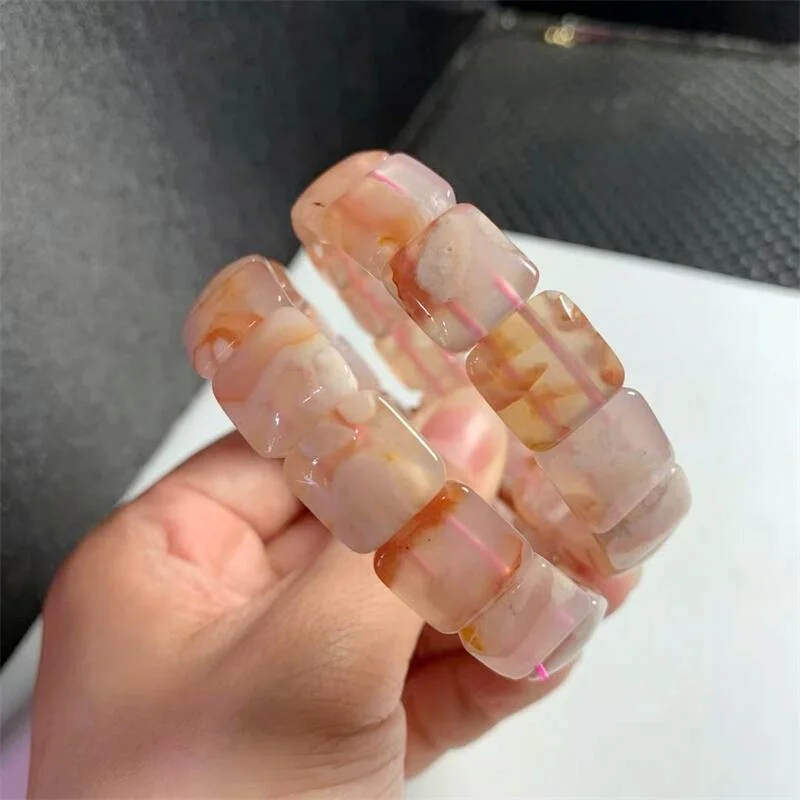 Natural Pink Flower Agate Bangle Round Bead Women Trendy Reiki Healing Elastic Bracelet Yoga Energy Wristband Jewelry Gift 1PCS
Natural Pink Flower Agate Bangle Round Bead Women Trendy Reiki Healing Elastic Bracelet Yoga Energy Wristband Jewelry Gift 1PCS