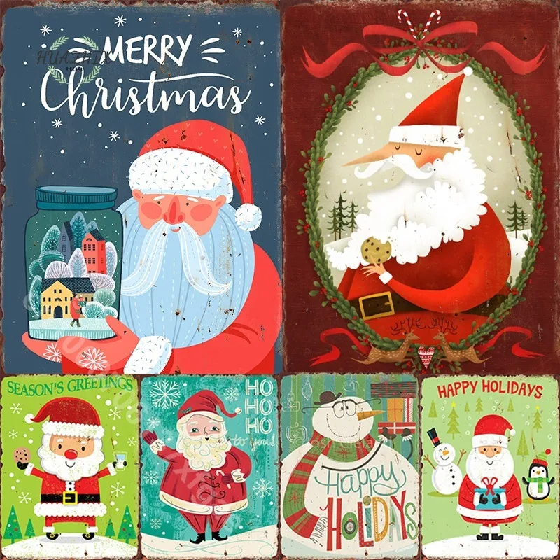 Merry Christmas Metal Tin Sign Retro Poster Santa Claus Plaque Play Field Vintage Happy New Year Room Door Plate Art Wall Decor
Merry Christmas Metal Tin Sign Retro Poster Santa Claus Plaque Play Field Vintage Happy New Year Room Door Plate Art Wall Decor